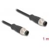 Delock 80806 M 12 síťové kabely, propojovací kabely CAT 5e S/FTP 1.00 m černá 1 ks