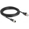 Delock 80811 RJ45 / M 12 síťové kabely, propojovací kabely CAT 5e S/FTP 5.00 m černá 1 ks