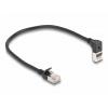 Delock 80285 RJ45 síťové kabely, propojovací kabely CAT 6A S/FTP 0.25 m černá 1 ks