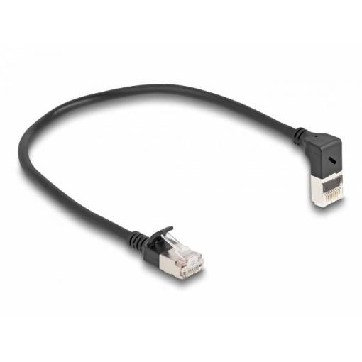 Delock 80285 RJ45 síťové kabely, propojovací kabely CAT 6A S/FTP 0.25 m černá 1 ks