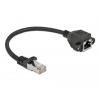 Delock 86998 RJ45 síťové kabely, propojovací kabely CAT 6A S/FTP 0.25 m černá 1 ks