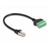 Delock 65975 RJ45 síťové kabely, propojovací kabely CAT 6 U/UTP 0.30 m černá, zelená nestíněný 1 ks