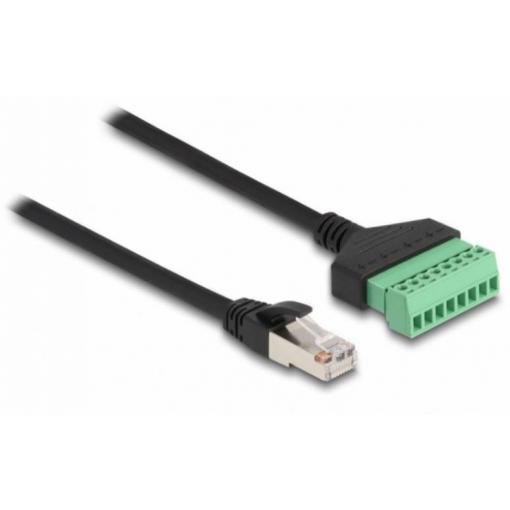 Delock 65975 RJ45 síťové kabely, propojovací kabely CAT 6 U/UTP 0.30 m černá, zelená nestíněný 1 ks