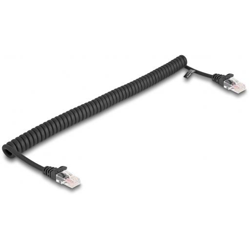 Delock 87992 RJ45 síťové kabely, propojovací kabely CAT 5e 1.00 m černá 1 ks