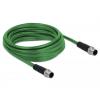 Delock 85920 M 12 síťové kabely, propojovací kabely Kabel SF/UTP 5.00 m zelená 1 ks