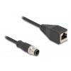 Delock 60067 RJ45 / M 12 Síťový adaptér S/FTP 0.50 m černá 1 ks