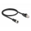 Delock 60072 RJ45 / M 12 Síťový adaptér CAT 5e S/FTP 0.50 m černá stíněný 1 ks