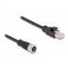 Delock 60072 RJ45 / M 12 Síťový adaptér CAT 5e S/FTP 0.50 m černá stíněný 1 ks