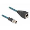 Delock 60071 RJ45 / M 12 Síťový adaptér S/FTP 0.50 m tyrkysová 1 ks