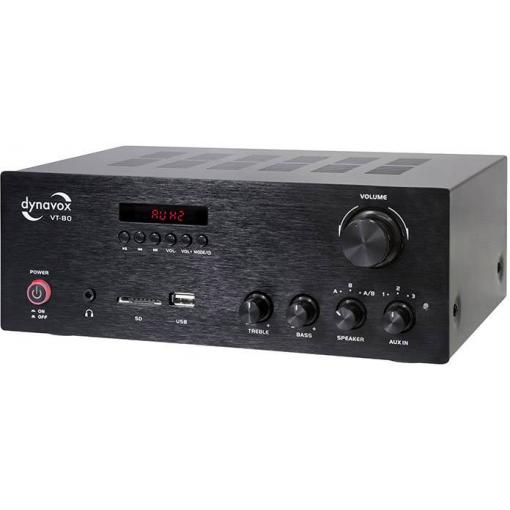 Dynavox VT-80 stereo zesilovač 2 x 160 W černá Bluetooth®, USB
