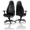 Noblechairs noblechairs ICON Echtleder Gaming Stuhl - schwarz/schwarz černá