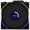 Lian Li Lian Li UNI FAN TL Wireless LCD Lüfter, ARGB, PWM, 3er-Pack inkl. Controller PC větrák s krytem černá (š x v x h) 120 x 28 x 124 mm
