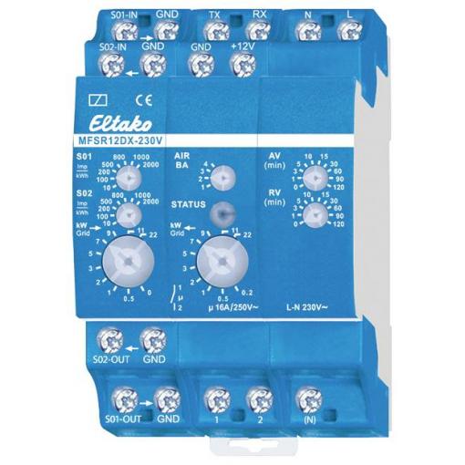 Eltako MFSR12DX-230V 22100530 Multifunkční proudové relé, 0.1 - 14400 s, 10 A, 1 ks