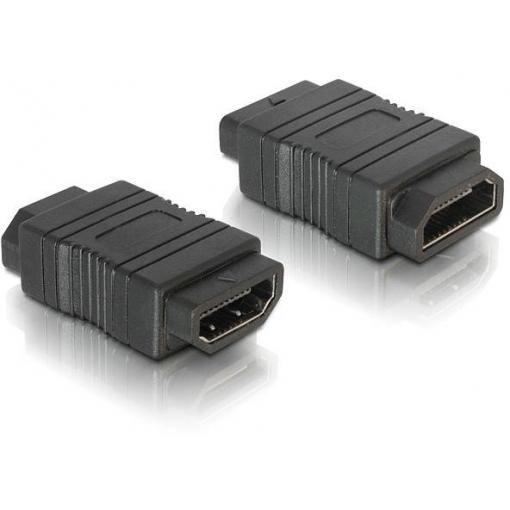 Delock 65049 HDMI adaptér [1x HDMI zásuvka - 1x HDMI zásuvka] černá 0 mm