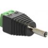 Delock 65434 DC (proud) adaptér [1x DC zásuvka 3.5 mm - 1x 2pólové] černá, zelená, stříbrná 0.004 m