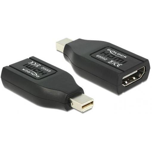 Delock 65552 DisplayPort / HDMI adaptér [1x mini DisplayPort zástrčka - 1x HDMI zásuvka] černá 0 mm