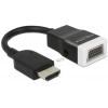 Delock 65587 HDMI / VGA adaptér [1x HDMI zástrčka - 1x D-SUB zásuvka 15pólová] černá, bílá 0 mm