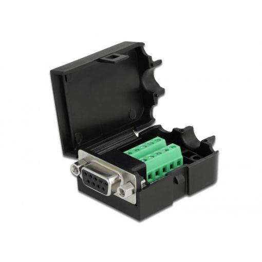 Delock 66265 VGA adaptér [1x D-SUB zásuvka 9pólová - 1x zásuvka] černá 0 mm