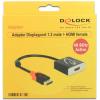 Delock 62734 DisplayPort / HDMI adaptér [1x zástrčka DisplayPort - 1x HDMI zásuvka] černá 0.20 m