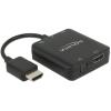 Delock 62784 HDMI / micro USB B adaptér [1x HDMI zástrčka - 1x HDMI zásuvka, micro USB zásuvka ] černá 0 mm