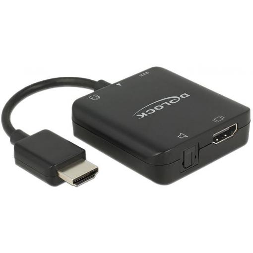 Delock 62784 HDMI / micro USB B adaptér [1x HDMI zástrčka - 1x HDMI zásuvka, micro USB zásuvka ] černá 0 mm