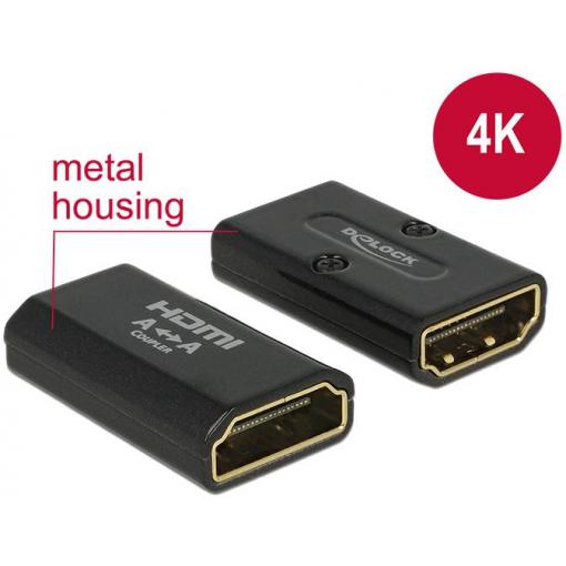 Delock 65659 HDMI adaptér [1x HDMI zásuvka - 1x HDMI zásuvka] černá 0 mm