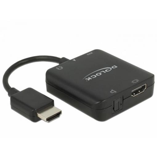 Delock 63276 HDMI adaptér [1x HDMI zástrčka - 1x HDMI zásuvka] černá 0 mm