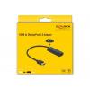 Delock 63206 HDMI / micro USB B / DisplayPort adaptér [1x HDMI zástrčka - 1x zásuvka DisplayPort, Micro USB] černá 0.24 m
