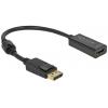 Delock 63559 DisplayPort / HDMI adaptér [1x zástrčka DisplayPort - 1x HDMI zásuvka] černá 0.20 m