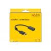 Delock 63559 DisplayPort / HDMI adaptér [1x zástrčka DisplayPort - 1x HDMI zásuvka] černá 0.20 m