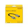 Delock 66436 DisplayPort / HDMI adaptér [1x zástrčka DisplayPort - 1x HDMI zásuvka] černá, šedá 0.20 m