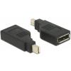 Delock 65626 DisplayPort adaptér [1x mini DisplayPort zástrčka - 1x zásuvka DisplayPort] černá
