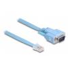 Delock 63353 RJ45 / VGA adaptér [1x RJ45 zástrčka - 1x D-SUB zástrčka 15pólová] modrá 1.00 m