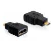 Delock 65242 HDMI adaptér [1x Micro HDMI™ - 1x HDMI zásuvka] černá 0 mm