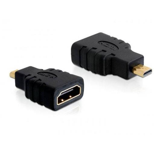 Delock 65242 HDMI adaptér [1x Micro HDMI™ - 1x HDMI zásuvka] černá 0 mm