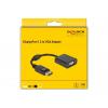 Delock 61006 DisplayPort / VGA adaptér [1x zástrčka DisplayPort - 1x D-SUB zásuvka 15pólová] černá 0.15 m