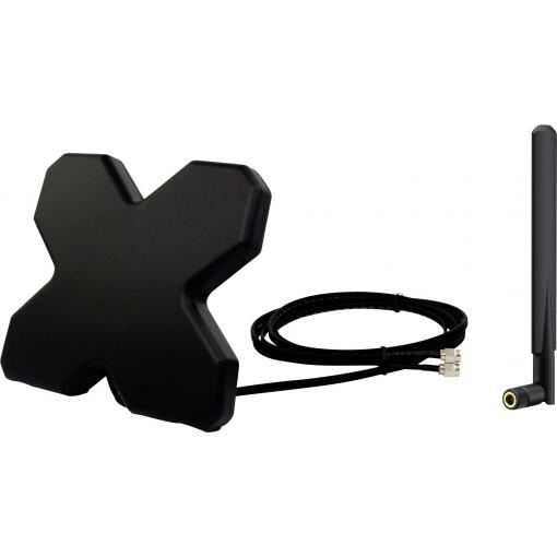 Wittenberg Antennen LTE, WLAN, Portabel Antennenset für Router Antenne 1 LTE Twin Kabel 2m K-103521 anténa 5 dBi 2.4 GHz