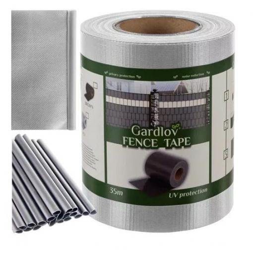 Plotová stínící folie Gardlov 19 cm × 35 m, 450 g/m², šedá