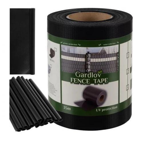 Plotová stínící folie Gardlov 19 cm × 35 m, 450 g/m², černá