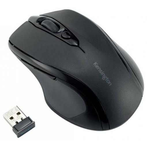 Kensington optická myš, přenos bezdrátový, 6 tlačítko, 800 dpi, 1200 dpi, 1600 dpi, černá