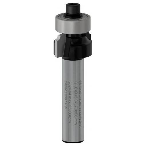 Bosch Accessories 2608629681 zaoblovací fréza, tvrdokov, Délka 51 mm, Vnější Ø 15.900 mm, Pracovní délka 7.900 mm, Ø hřídele 8 mm