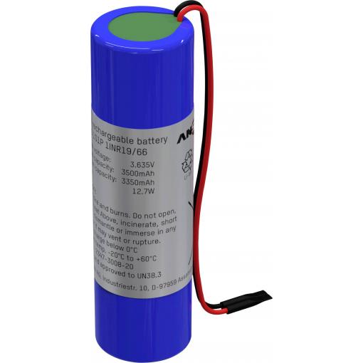 Ansmann 1S1P Akkupack 1x 18650 Kabel Li-Ion 3.63V 3500mAh Akupack x Li-Ion 3.63 V 3500 mAh