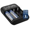 Ansmann Lithium 4 Universalladegerät mit 2x 18650 Akkuzellen (2600mAh) Nabíječka Li-Ion, LiFePO4, NiMH 18500, 18650, 14500, 16340, 17670, 22650, 26650
