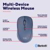 Trust YVI+ MULTI-DEVICE WIRELESS MOUSE BLUE myš, přenos bezdrátový, Bluetooth®, USB, modrá