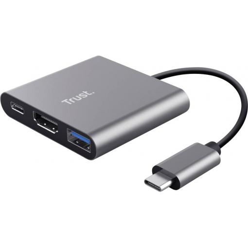 Trust USB-C® dokovací stanice DALYX 3-IN-1 USB-C ADAPTER Vhodné pro značky (dokovací stanice pro notebook): univerzální