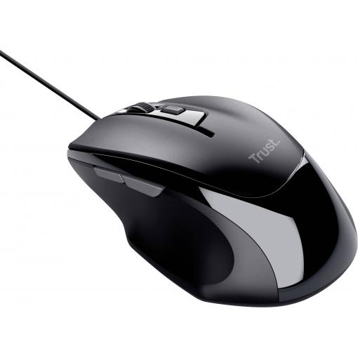 Trust Trust Voca Comfort - Maus - Für Rechtshänder optická myš, přenos USB, 6 tlačítko, 2400 dpi, černá