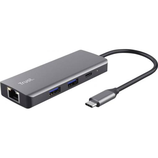 Trust USB-C® dokovací stanice DALYX 6-IN-1 MULTIPORT ADAPTER Vhodné pro značky (dokovací stanice pro notebook): univerzální
