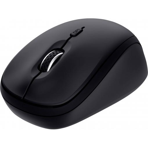 Trust YVI+ MULTI-DEVICE WIRELESS MOUSE BLACK myš, přenos bezdrátový, Bluetooth®, USB, 3 tlačítko, černá