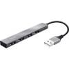 Trust 23786 USB Hub 4 porty USB-A USB 2.0 480 MBit/s Trust Halyx Aluminium 4-Port Mini USB Hub - Hub