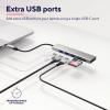 Trust Trust Halyx - Hub - 3 x USB 3.2 Gen 1 - Desktop čtečka čipových karet